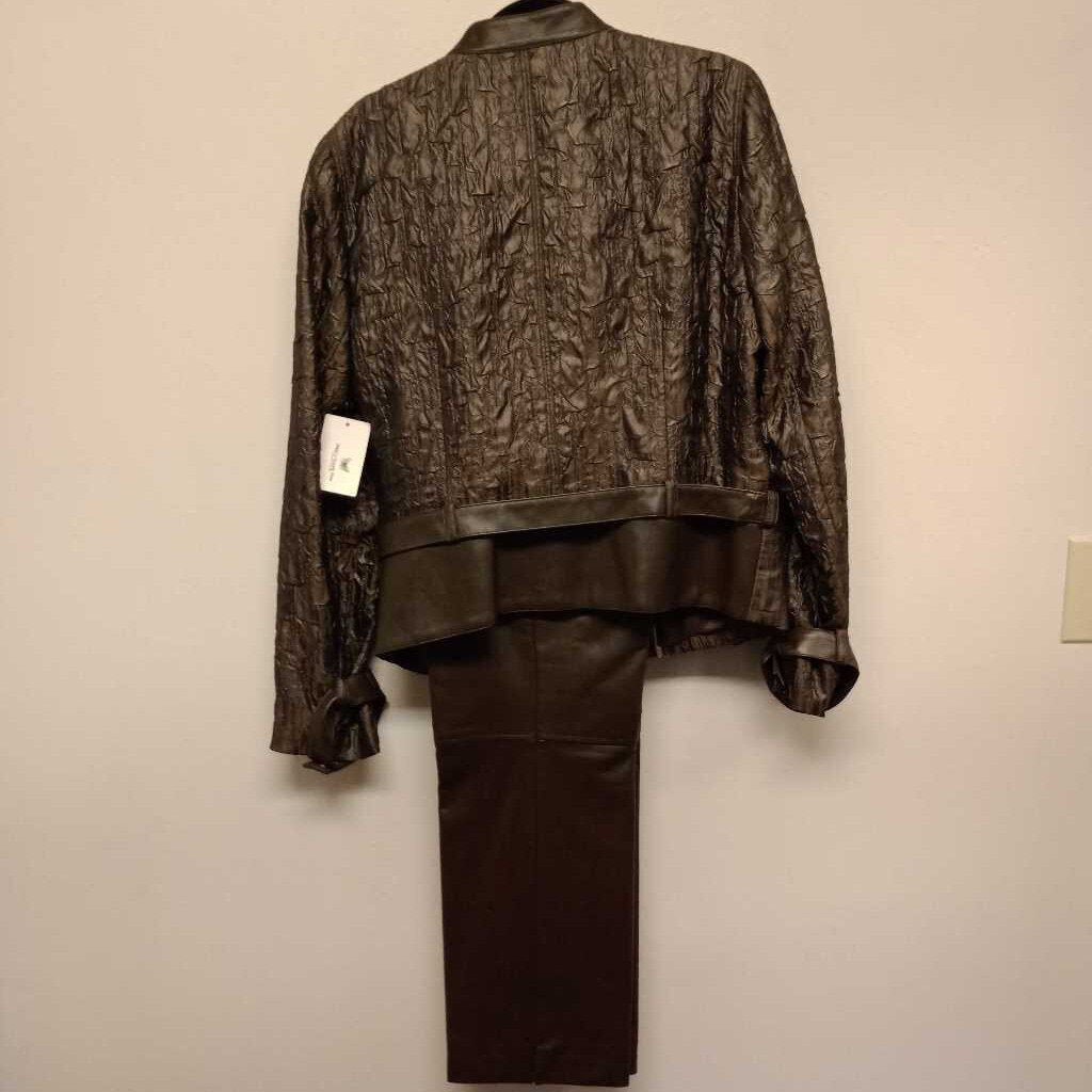 Leather/Polyester Jacket and Pants